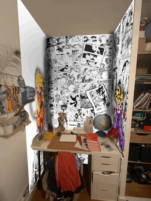 Papier peint mural Dragon Ball Z – Espace bureau Super Saiyan