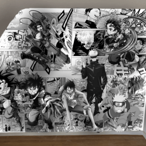 Papier Peint page  Manga – SNK, MHA, Naruto, Demon Slayer, Jujutsu Kaisen, One Piece & Dragon Ball (3,10 m x 2,40 m)