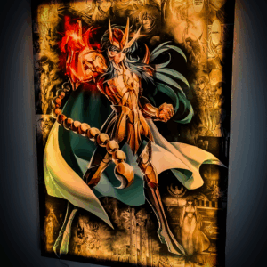 🦂 Tableau LED Saint Seiya - Milo du Scorpion (version Acideanime)
