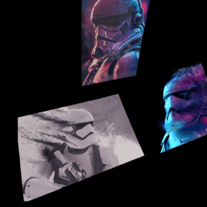 Lot de 3 Plaques Métal Sublimées – Thème Stormtrooper