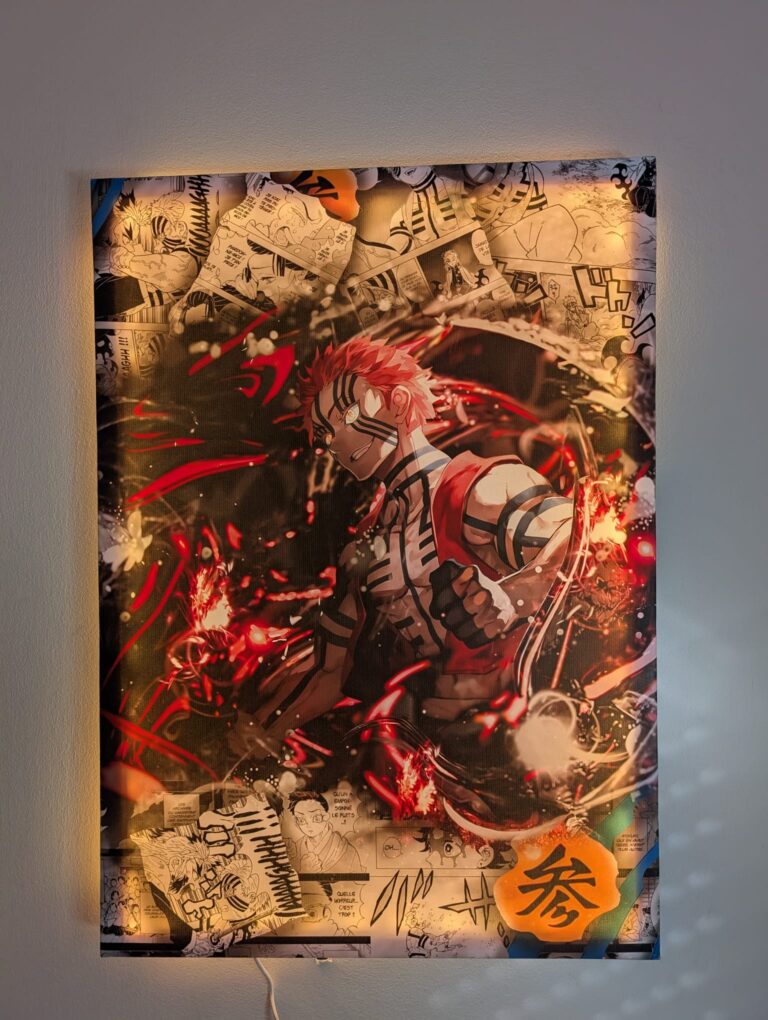 Tableau Akaza Story – Version Classique & LED – Acideanime – 70x50 cm