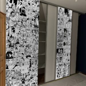 Papier peint Manga – Mur + Portes de Placard (personnalisé Acideanime)