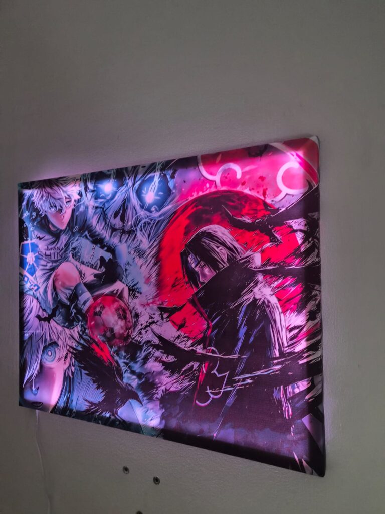 Tableau LED Anime – Nagi (Blue Lock) x Itachi Uchiha (Naruto) –