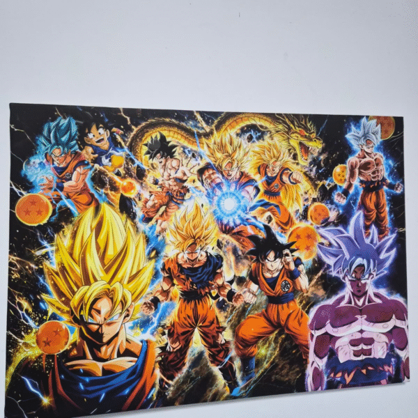 Tableau Dragon Ball Z Sangoku 70 × 50 cm, vue de face