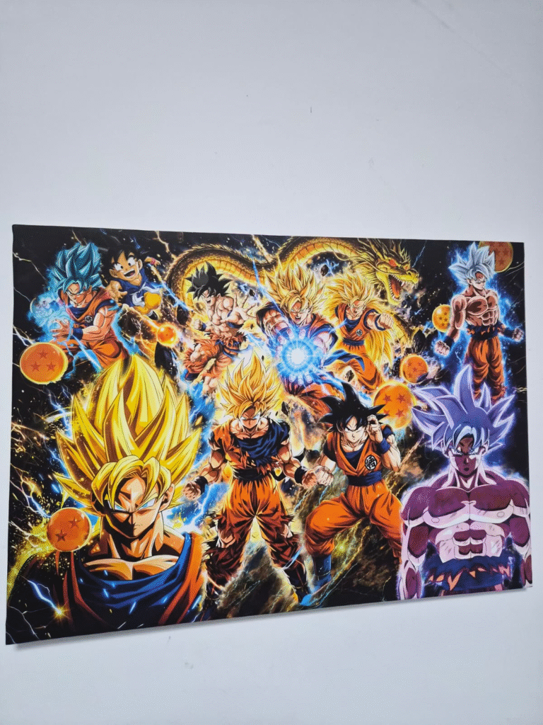 Tableau Dragon Ball Z Sangoku 70 × 50 cm, vue de face